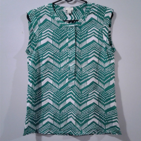 J.Crew Printed Sleeveless Popover Shirt Size 4 - Picture 2 of 6